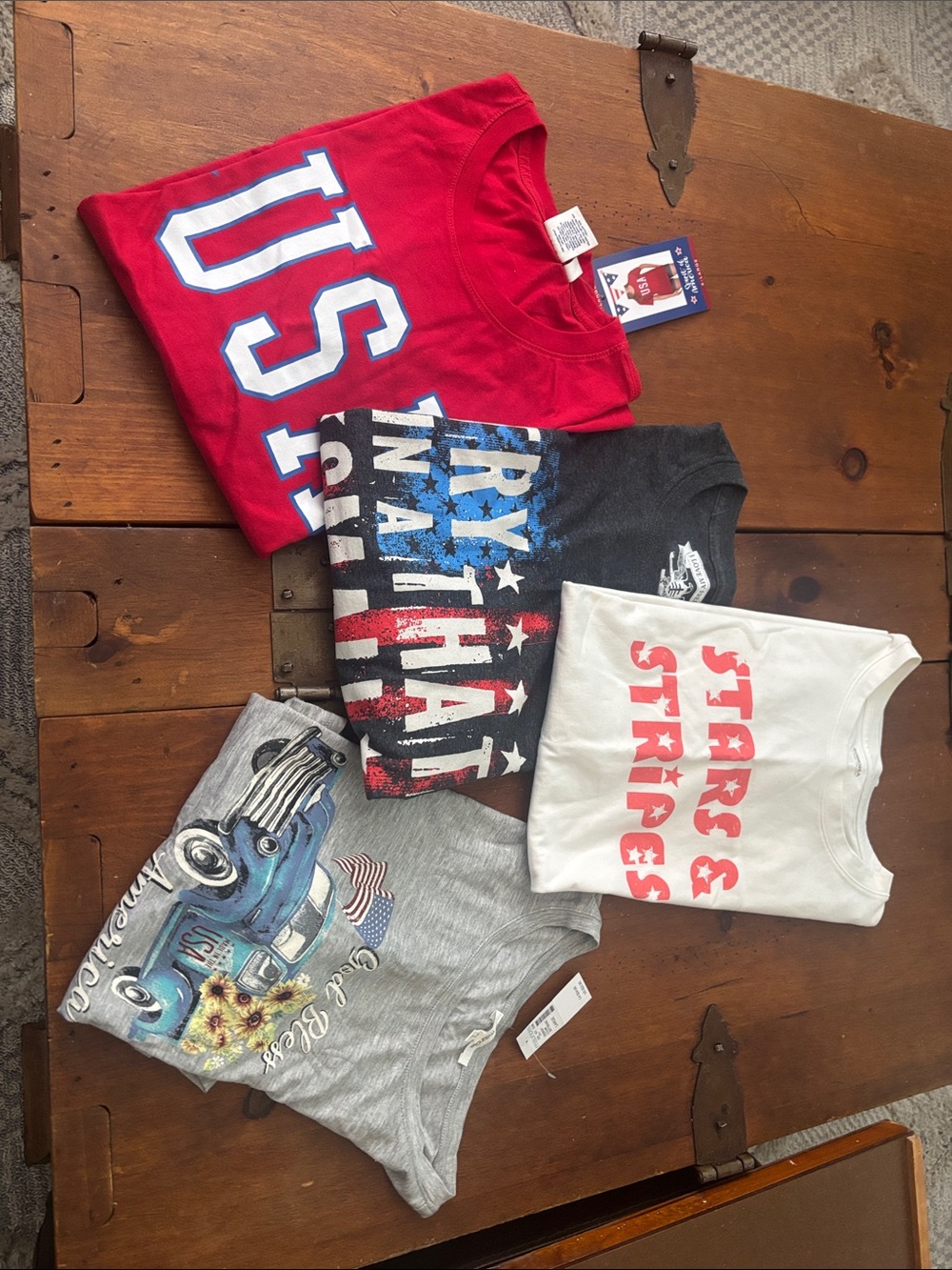 Red USA Graphic Kids T-Shirt - Unbranded